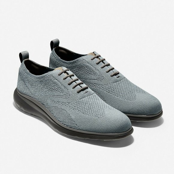 Cole Haan Men's ZeroGrand Gray Stitchlite Wingtip Oxford Shoes 11.5M -New in Box - Picture 1 of 11